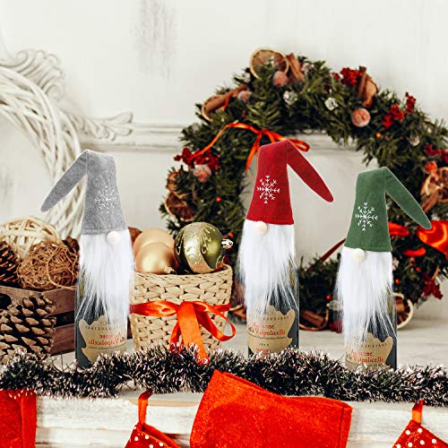 6 Sets Christmas Wine Bottle Cover Hats Z305