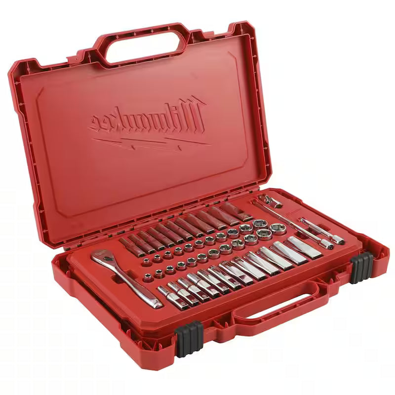 1/4 in. Drive SAE/Metric Ratchet and Socket Mechanics Tool Set (51-Piece) X6728
