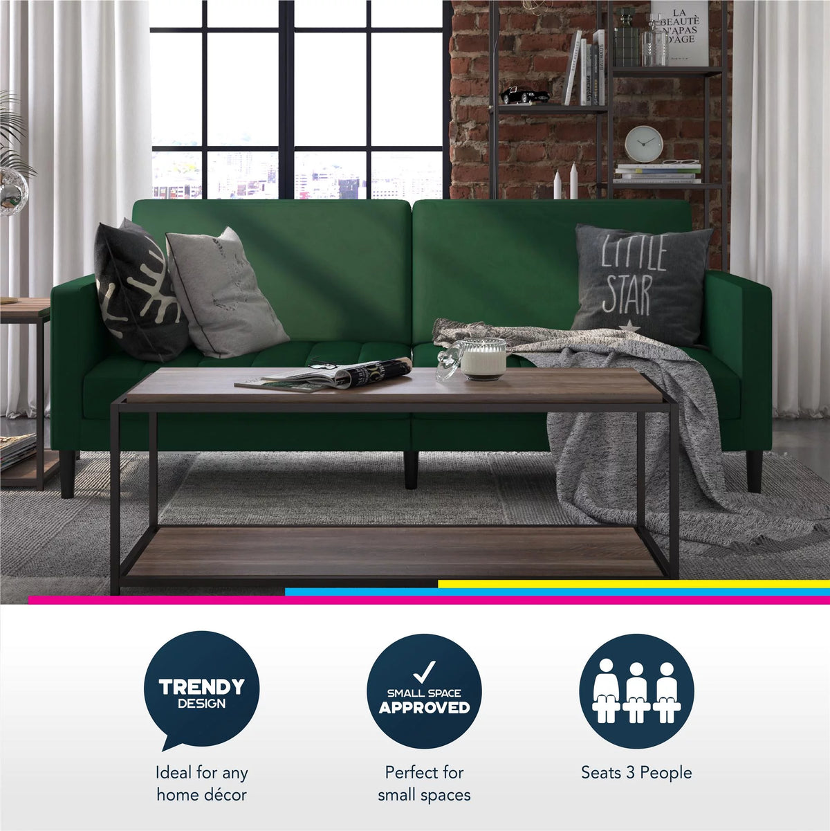 Green Velvet Futon R96990