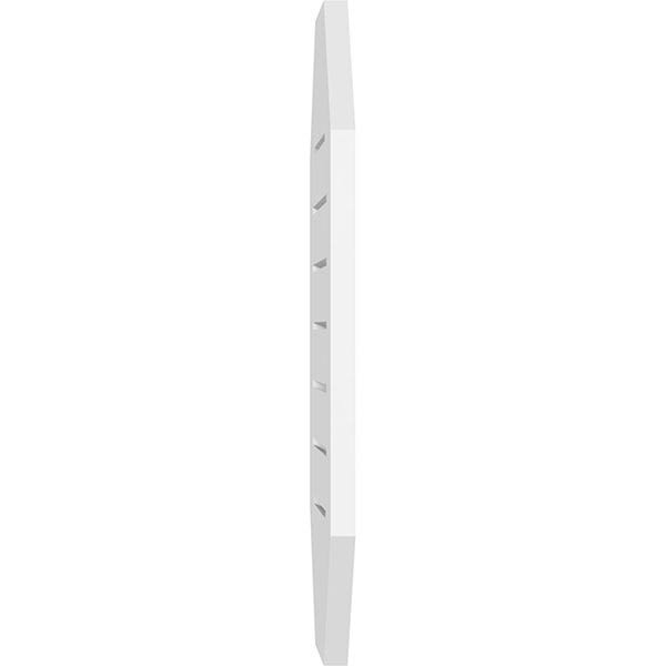 26x22W x 38x22H Vertical Elongated Octagon Surface Mount PVC Gable Vent C636