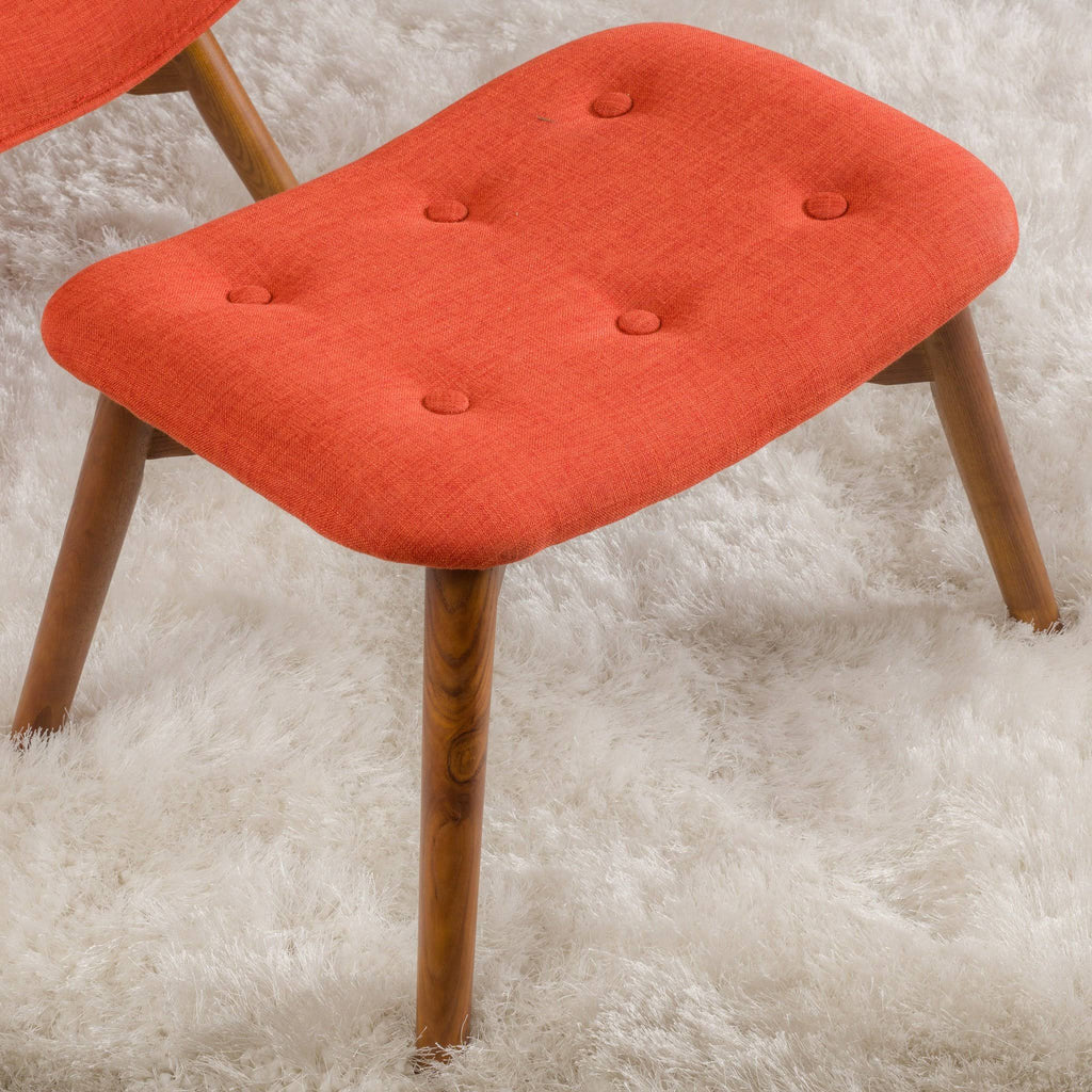 Mid Century Chair Set Orange M1511
