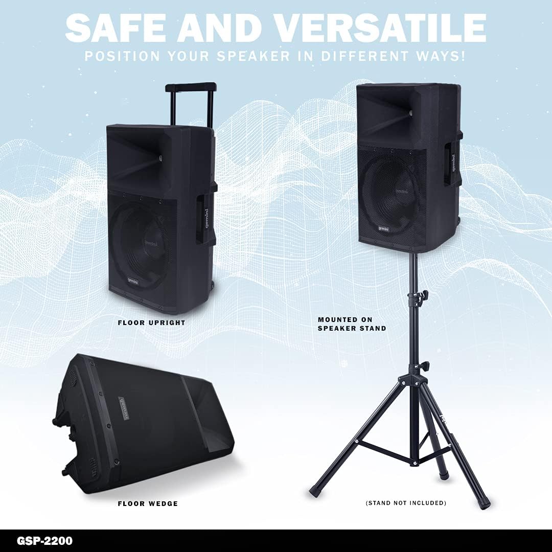 2200W 15 Inch Woofer Bluetooth Trolley Speaker with Media Player, FM Radio, USB, SD Card V289