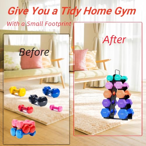 A-Frame Alloy Steel Dumbbell Rack with Handle O45229