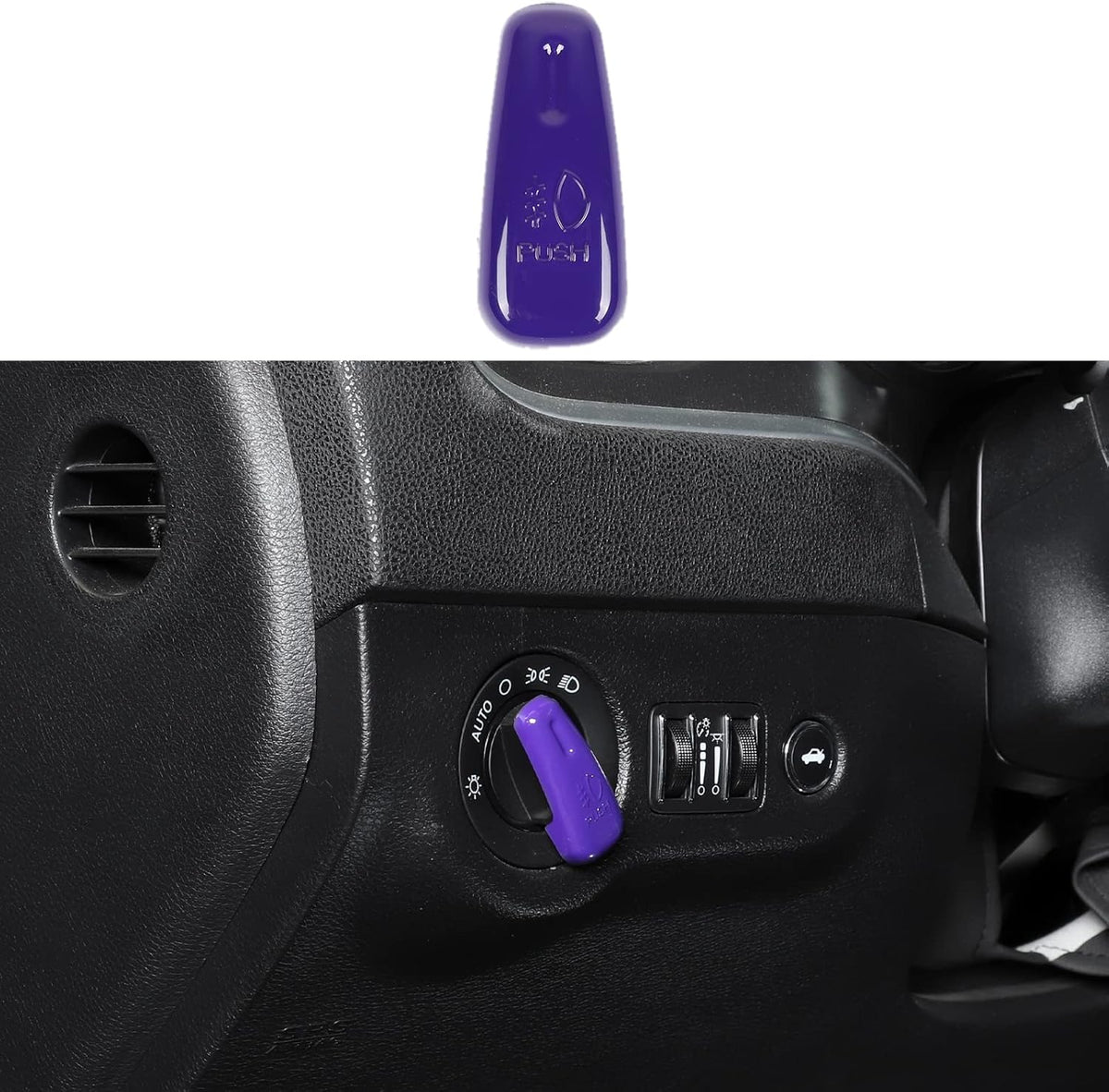 Headlight Control Switch Knob Cover Trim (Red) N88679