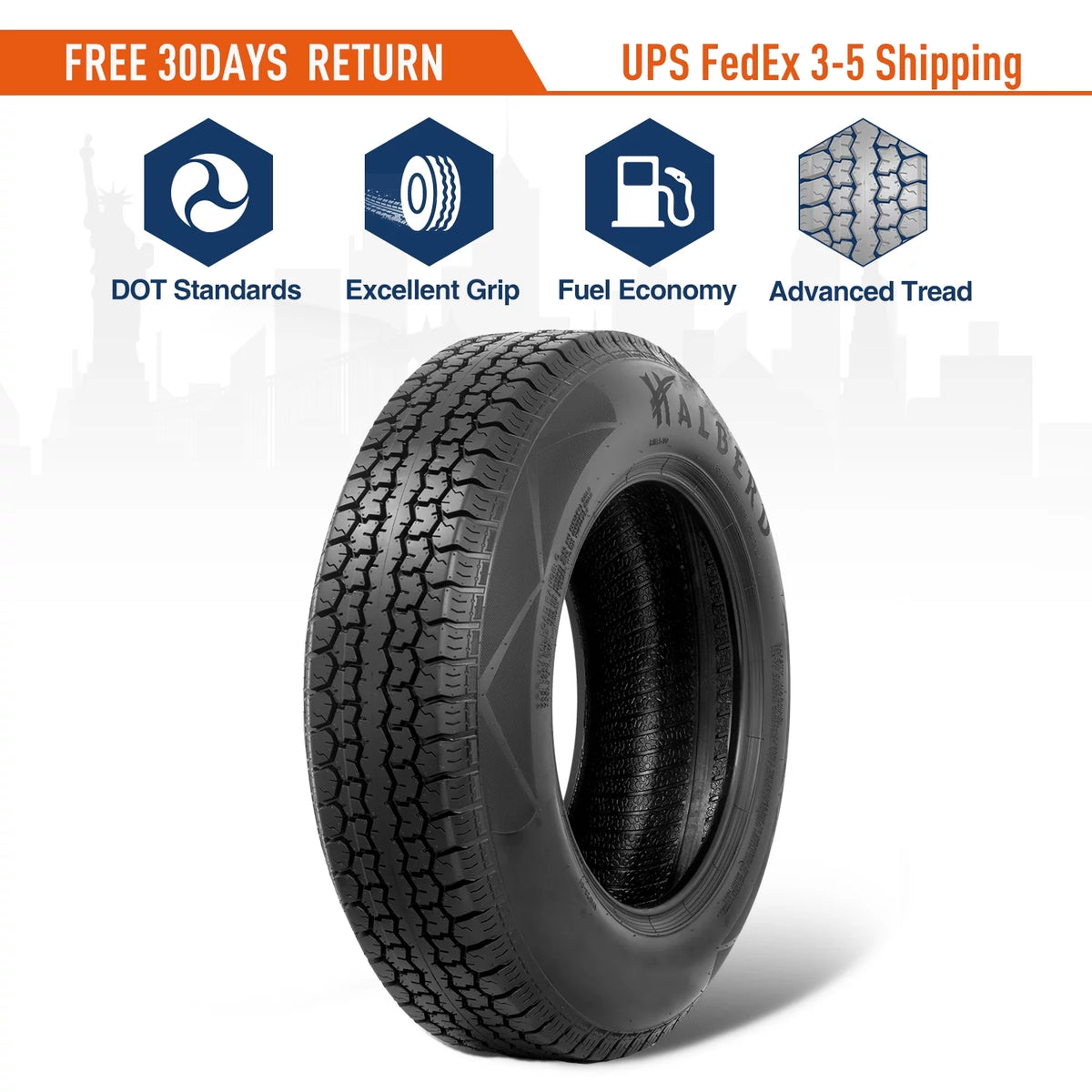 ST175/80D13 Trailer Tire Load Range C H4048