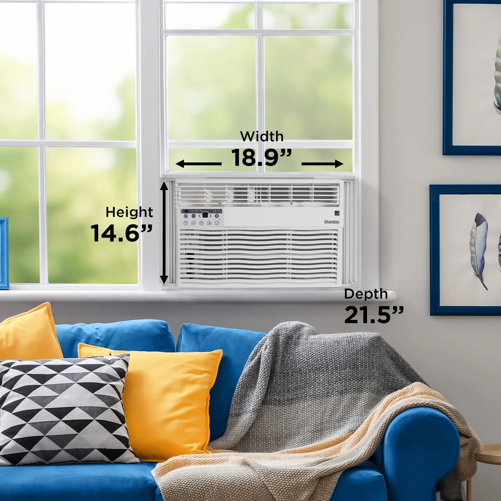12,000 BTU White Window Air Conditioner with WiFi and Remote E1605