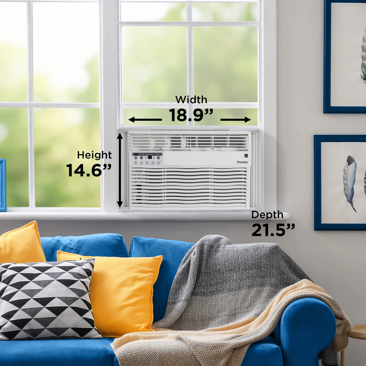 12,000 BTU White Window Air Conditioner with WiFi and Remote E1605