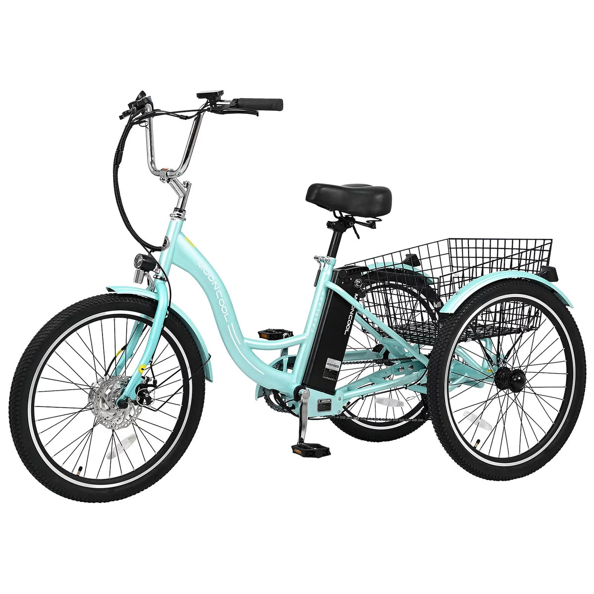 Electric Tricycle 3 Wheel 350W 36V 10.4AH 24" Adults with Basket R56277