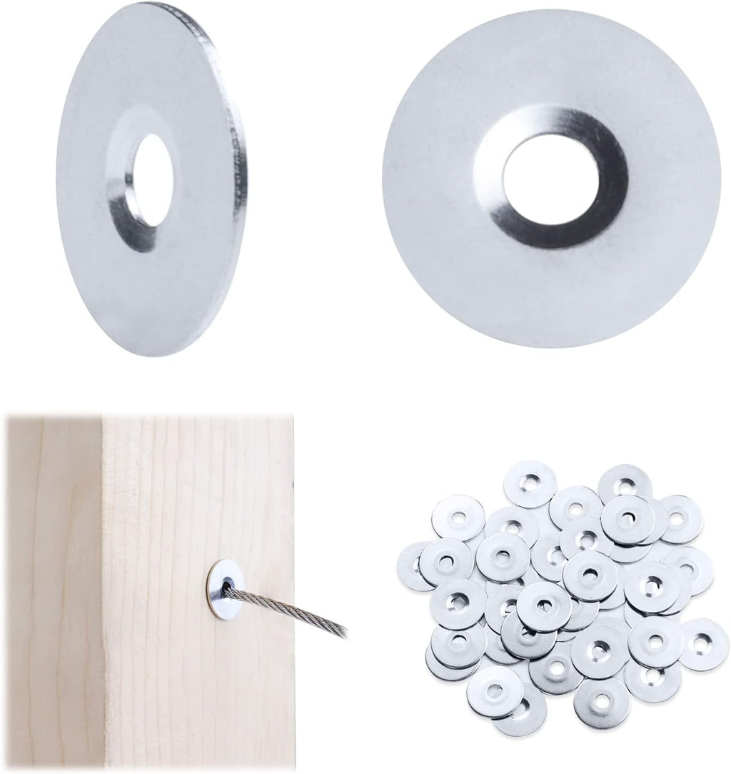 40Pack Cable Railing Kit Protector Sleeve Grommet for 1/8 5/32 3/16 Wire Rope T316 Stainless Steel T100468