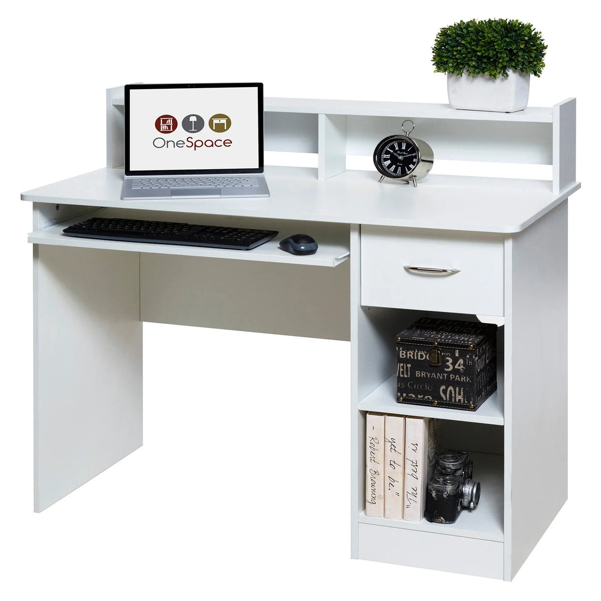 Computer Desk Hutch with Pull-Out Keyboard Z13259