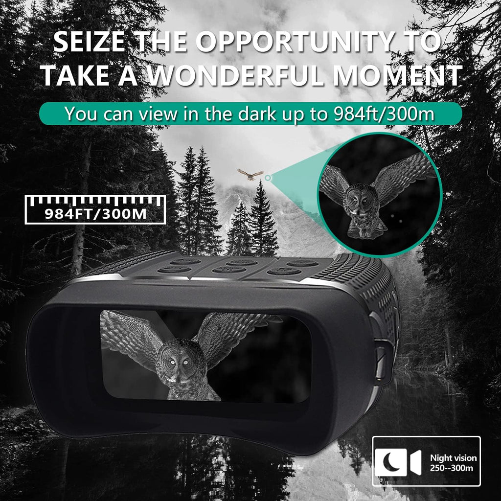 Night Vision Goggles Infrared Binoculars with 2.31 Screen 32G Memory Card I5493