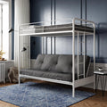 Black Twin over Futon Metal Bunk Bed C75407