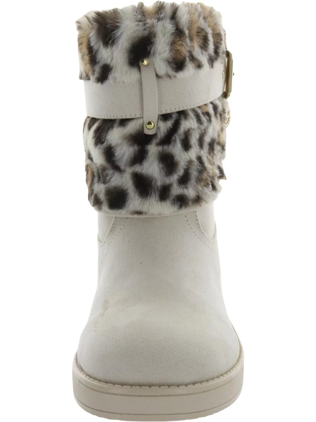Beige Animal Print Snow Boots U2176