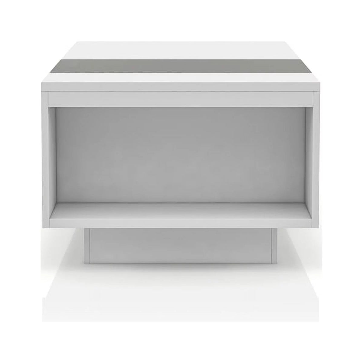 Modern Wood Storage Coffee Table in White and Black V4285