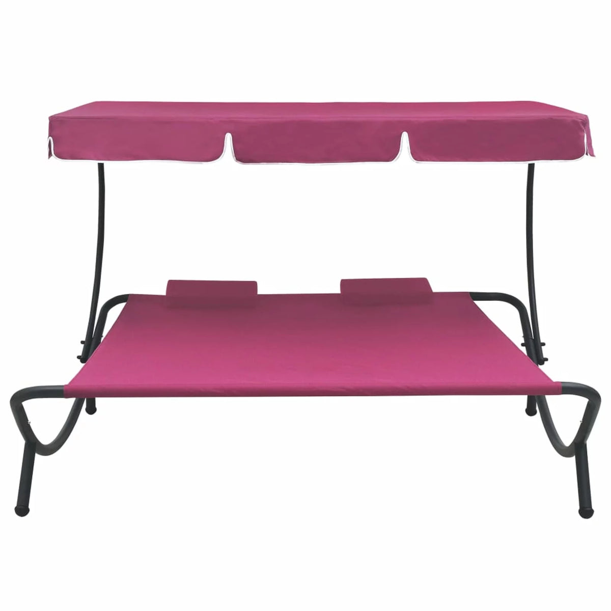 Pink Outdoor Bed with Canopy and Pillows C2634