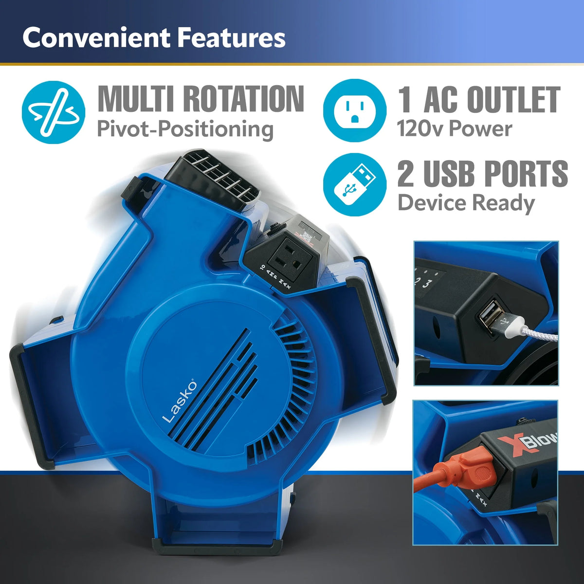 Utility Blower Fan with USB Port N747