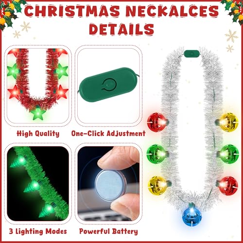 4 PCS Christmas Lights Necklace D454724