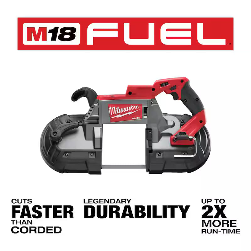 18-V Lithium-Ion Brushless Cordless Deep Cut Band Saw with Two 5.0Ah Batteries C145777