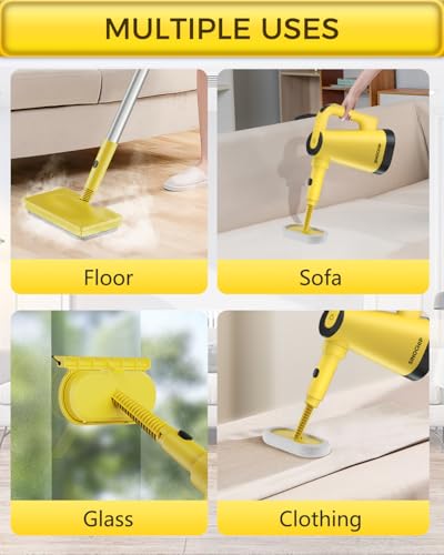 Steam Mop with 7-in-1 Attachments, 13OZ Water Tank, 23ft Power Cord Q26763