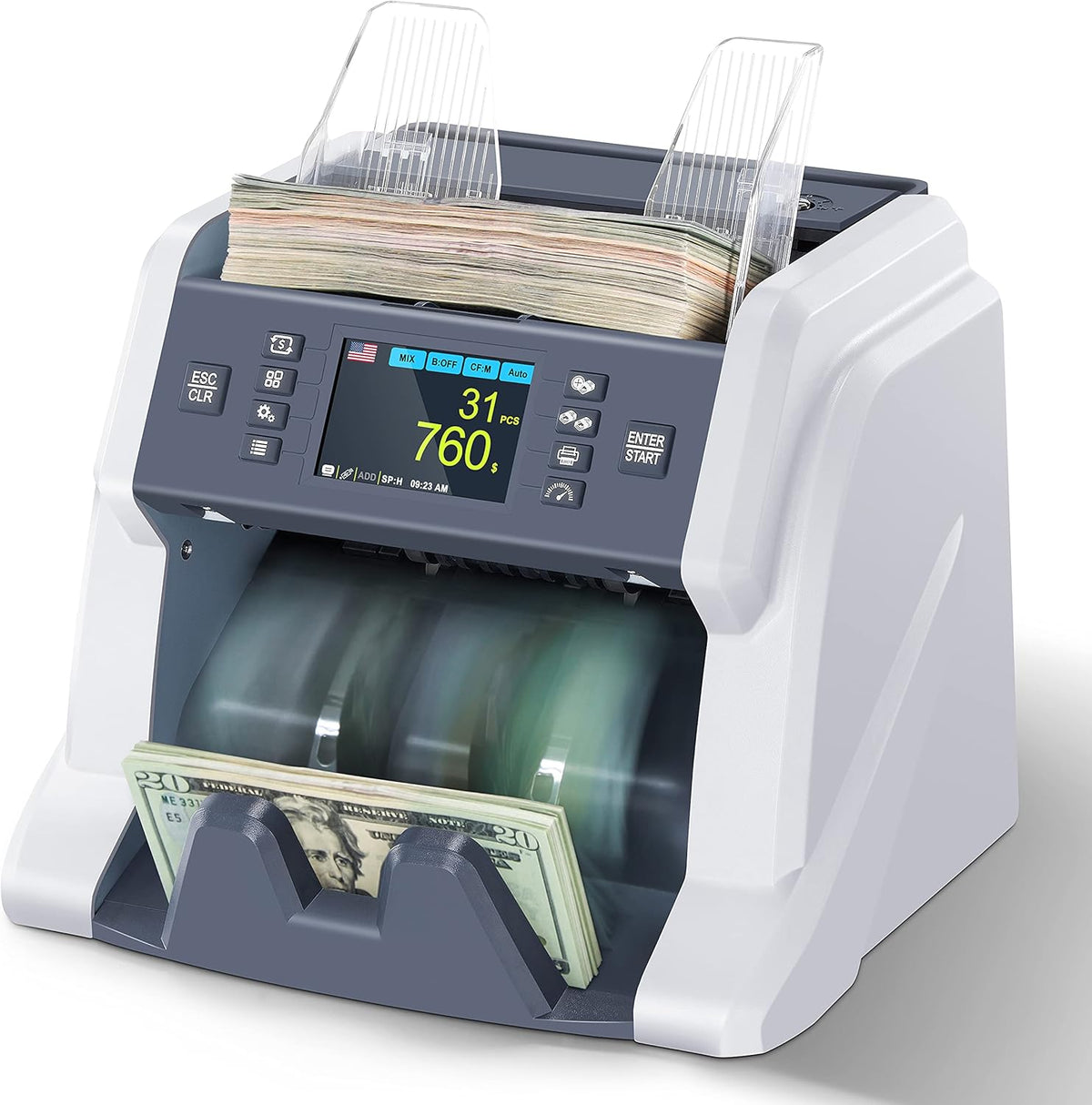 Money Counter Machine Cash Value Bill Counting Multi Currency B570383