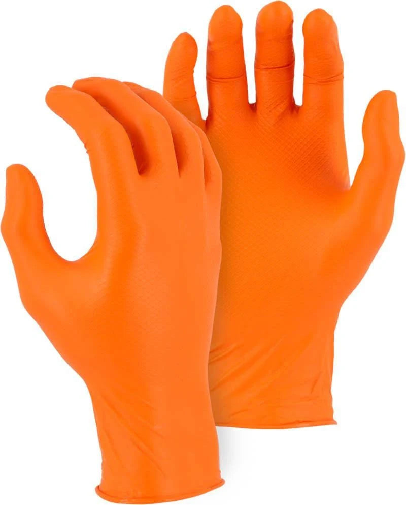 Orange 6 Mil Disposable Gloves O164