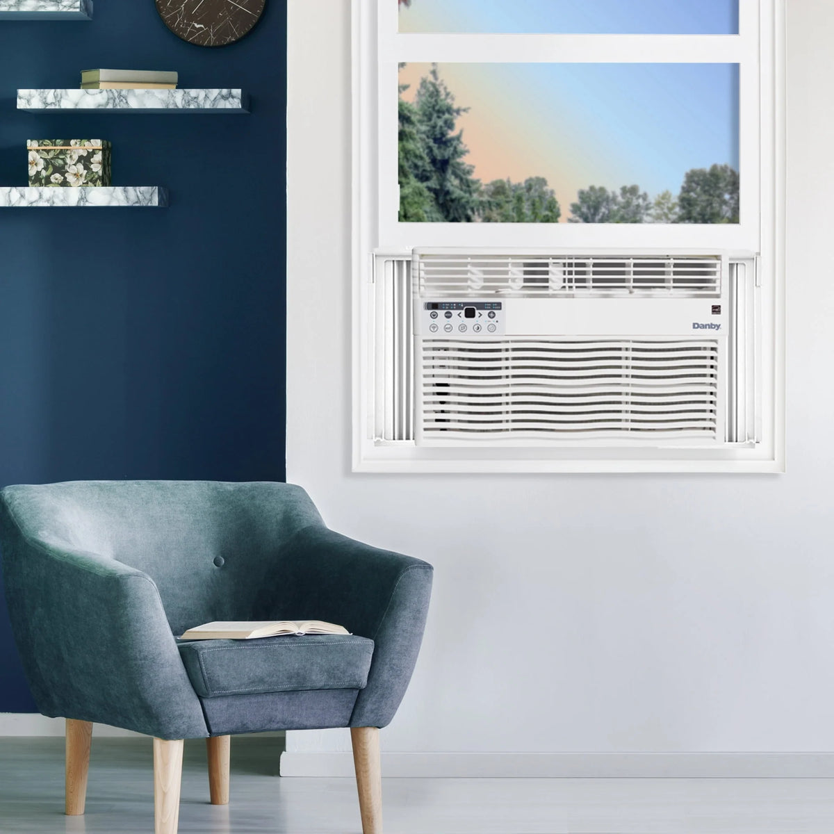 12,000 BTU White Window Air Conditioner with WiFi and Remote E1605