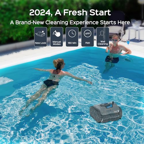 Robotic Pool Cleaner Vacuum with Wall Climbing, 65W Suction Power, 150 Mins Q321176