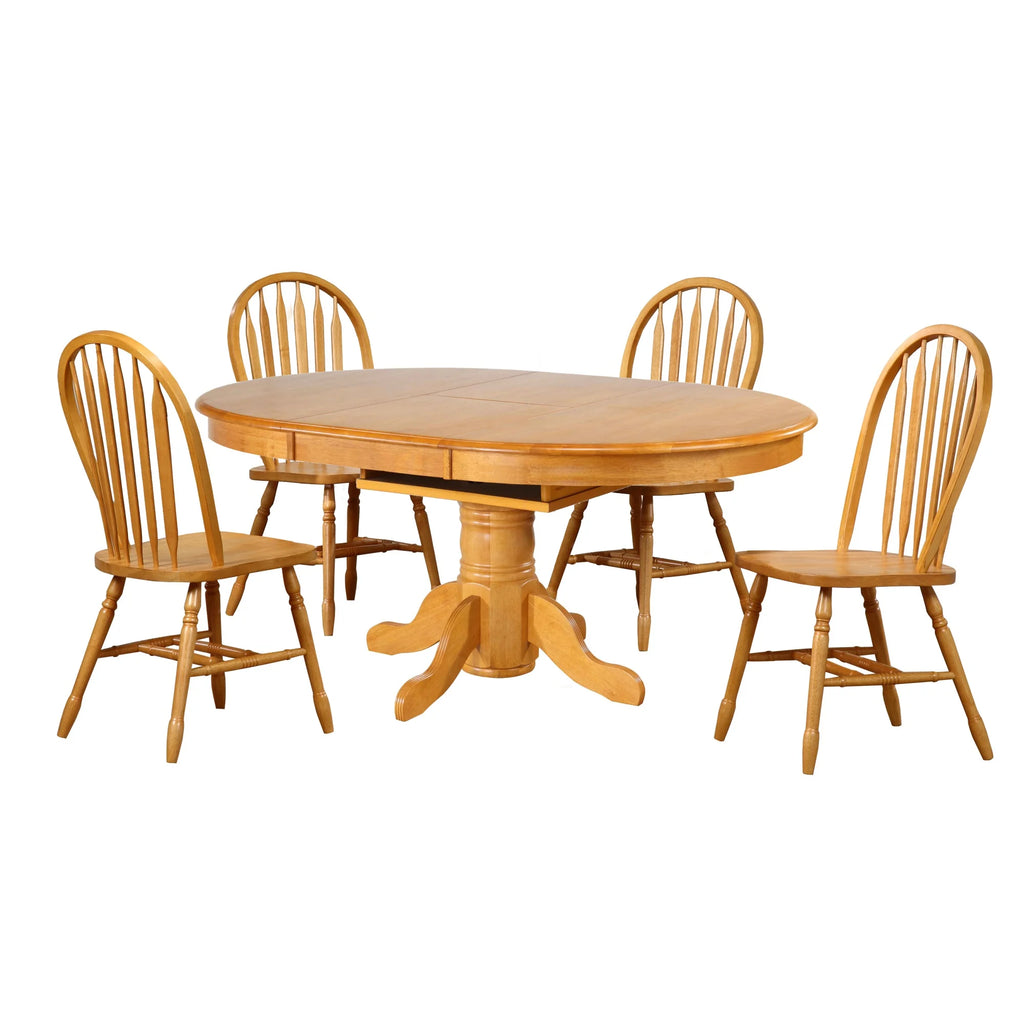 Oak Extendable Wood Dining Table O233004