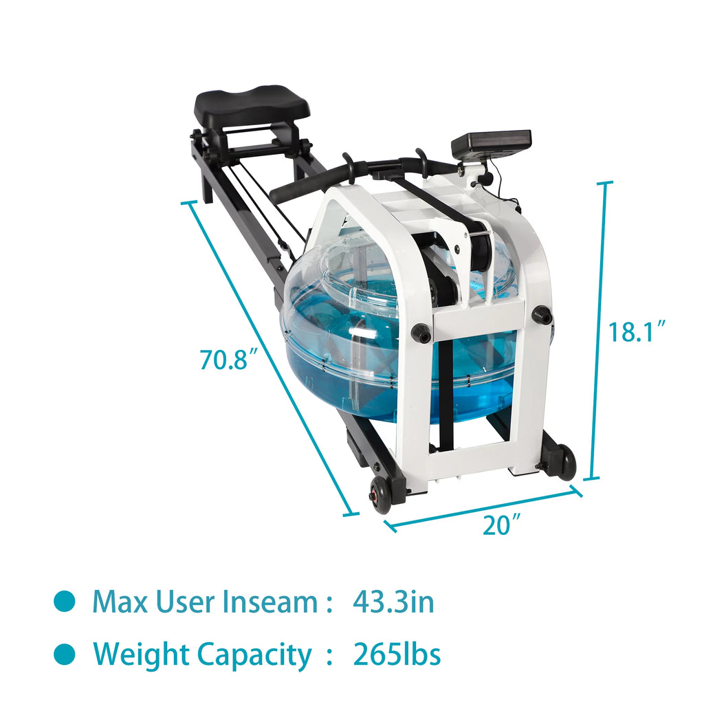 Rowing Machine with LCD Monitor, 330 lbs Weight Capacity, Adjustable R3758
