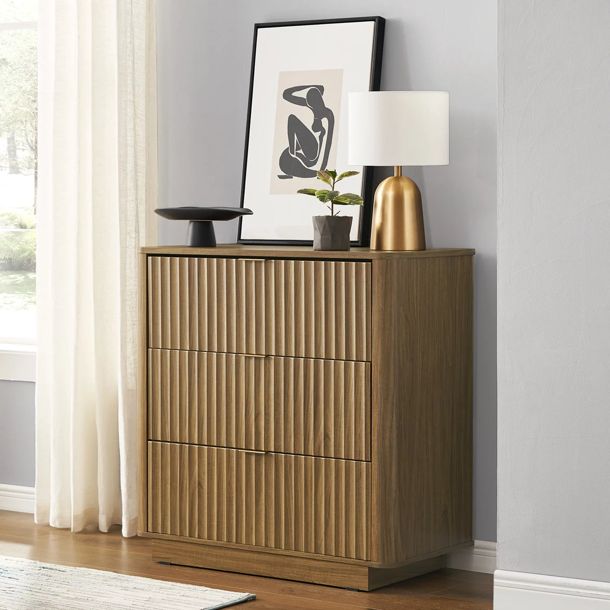 Oak 3 Drawer Dresser D32076