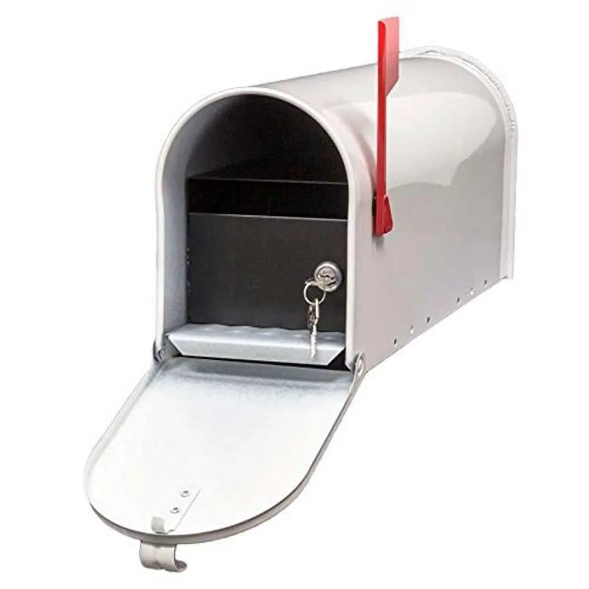 White Locking Mailbox D962