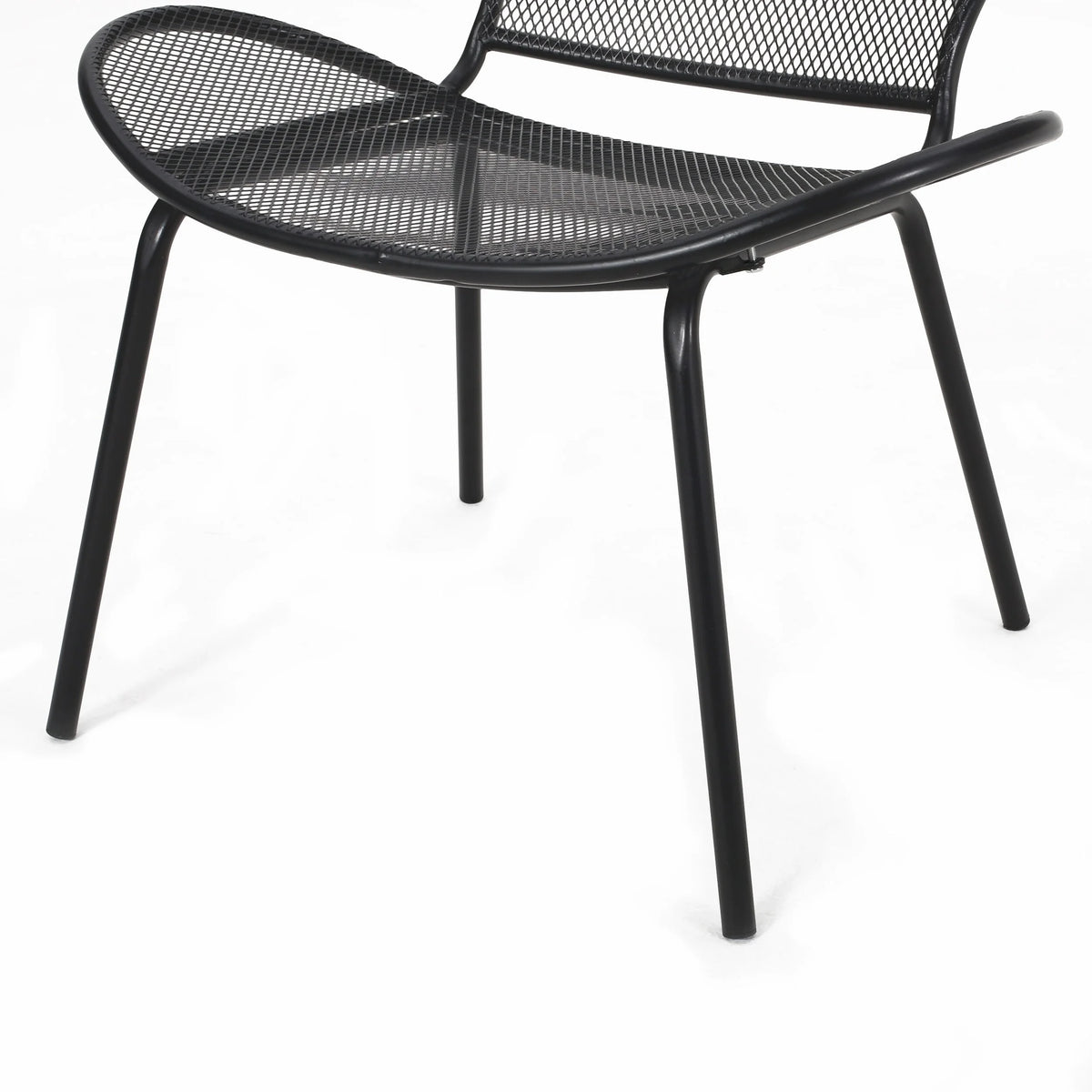 Modern Outdoor Club Chairs Set of 2 Matte Black W712