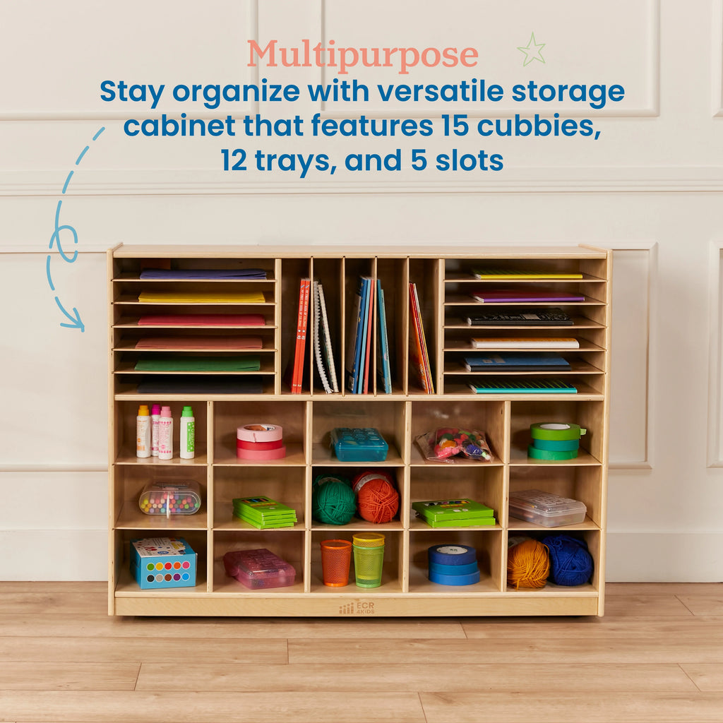 Mobile Storage Cabinet, Natural Q955771