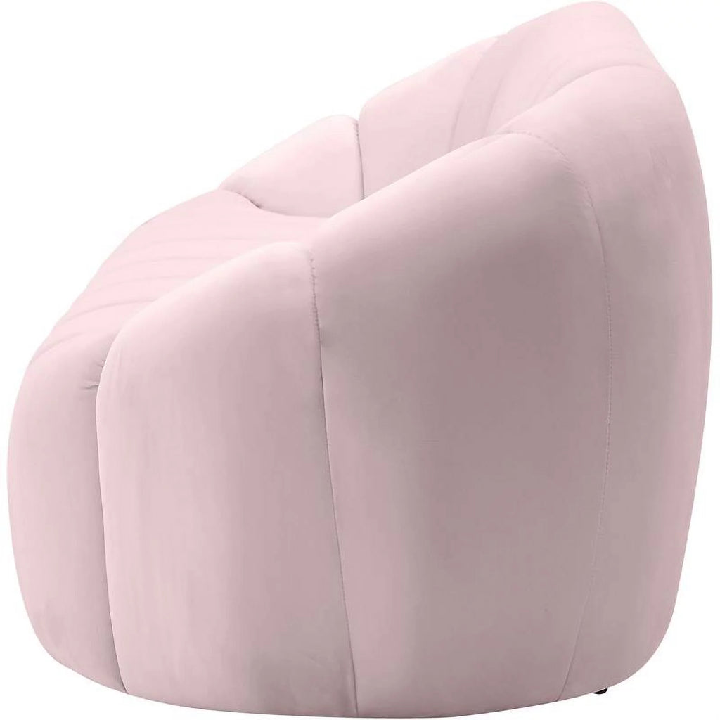 Pink Velvet Loveseat Q3770