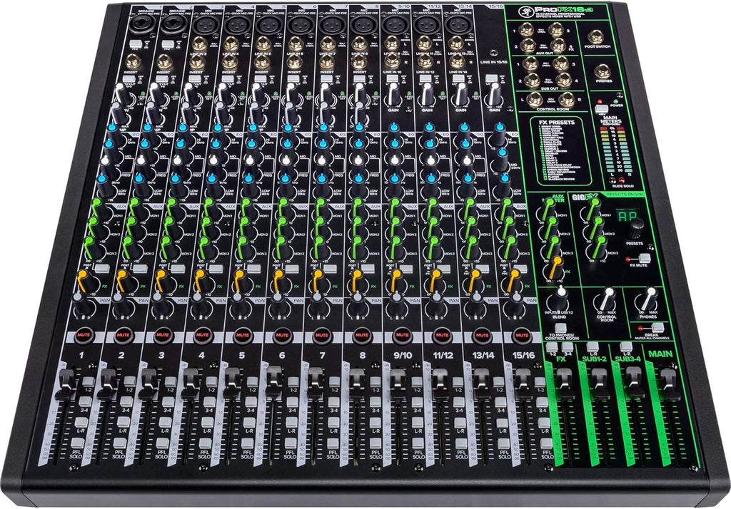 16-Channel Unpowered Mixer with TRS Cable, XLR Cable, Adapter and Microfiber Cloth U57178