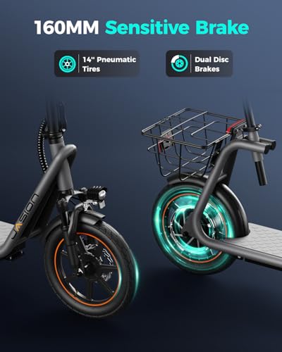 Electric Scooter with Seat, Foldable, Disc Brakes X757