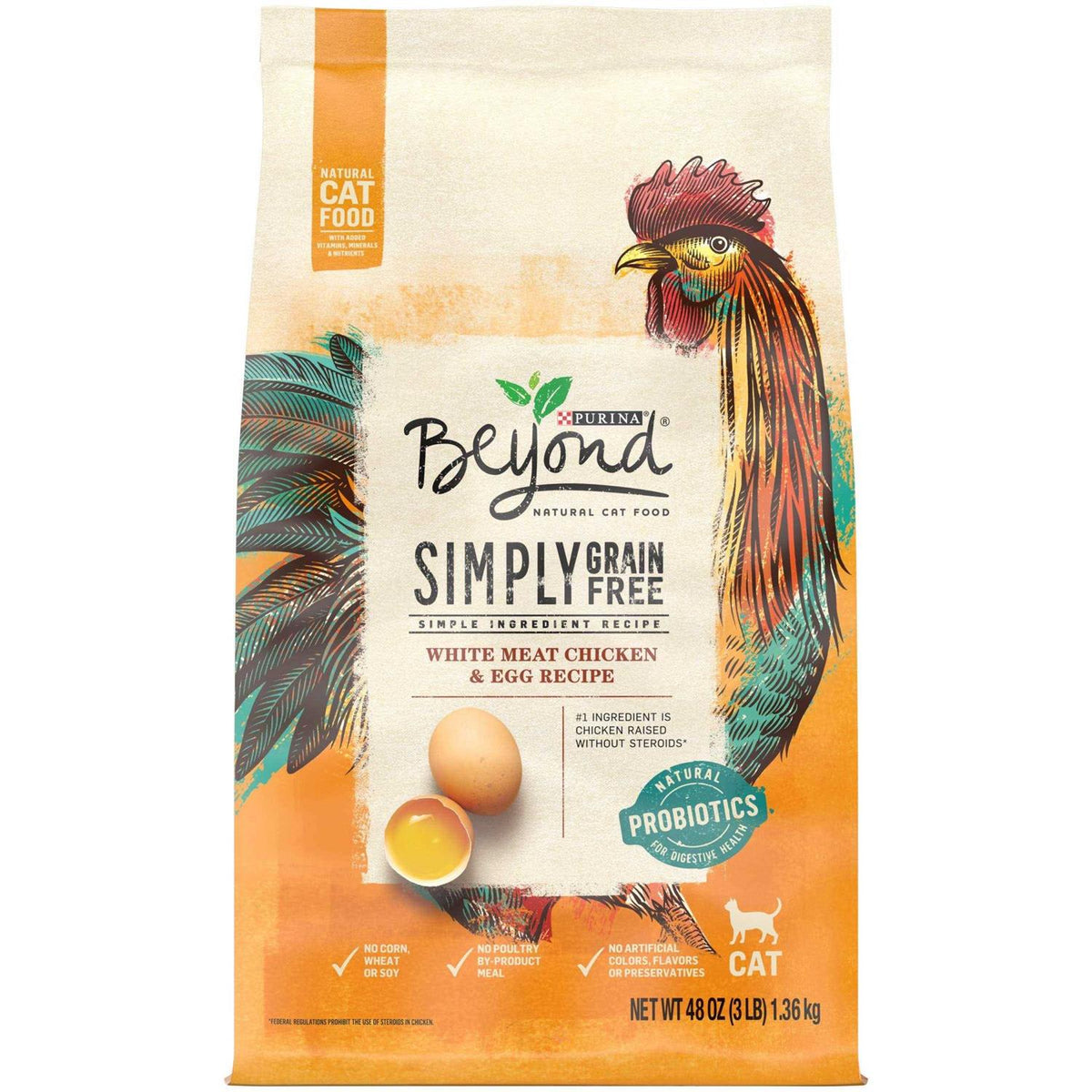 Grain Free White Meat Chicken & Egg Recipe Dry Cat Food T646992