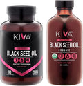 Black Seed Oil 2000mg Softgel Capsules & Cold-Pressed Nigella Sativa Liquid Oil S9048