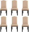 Upholstered Dining Chairs with Rubber Wood Legs and Nailhead Trim Set of 6 Z4738