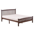 Full Size Pine Wood Platform Bed Frame with Headboard U29257