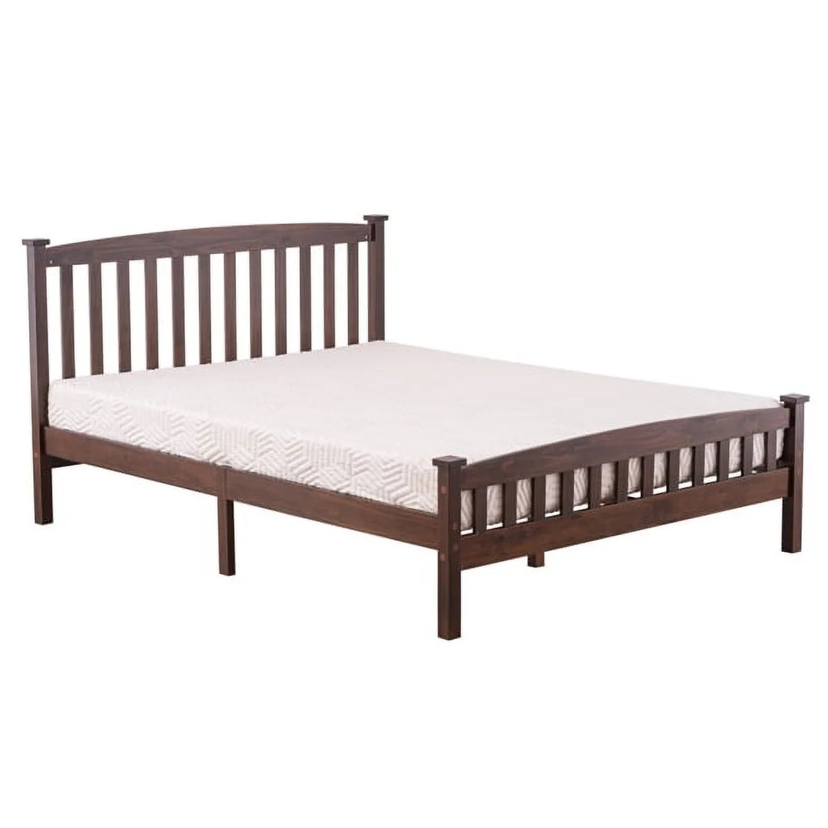 Full Size Pine Wood Platform Bed Frame with Headboard U29257