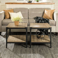 Angle Iron Side Tables Set of 2 Driftwood Q902