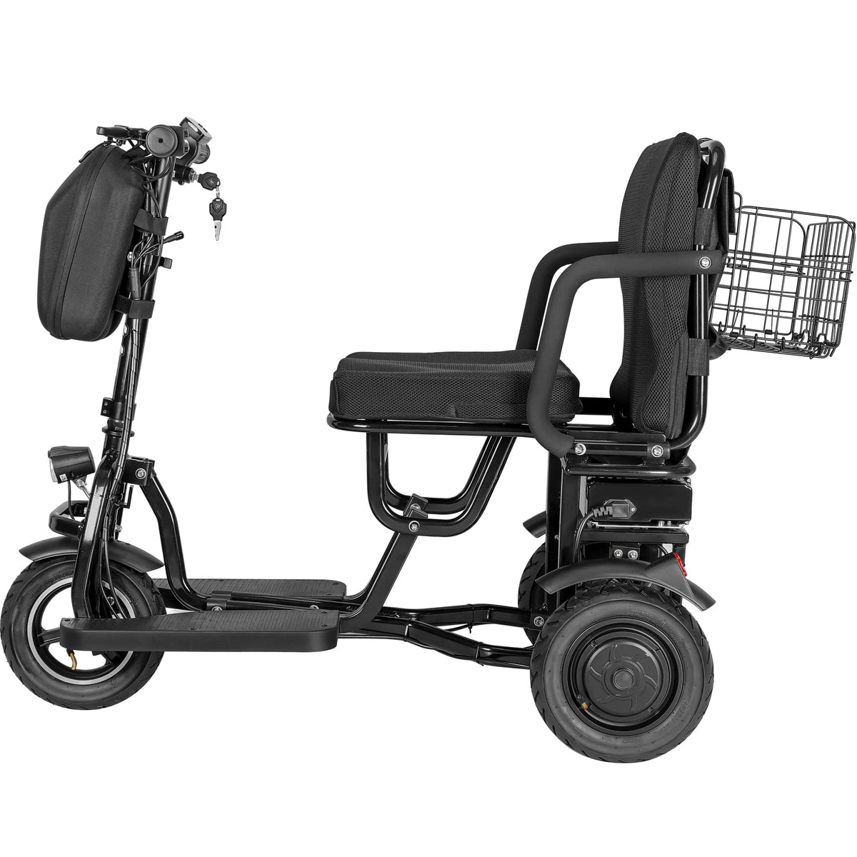 Folding Electric Trike 48v 700w Dual Motor Lithium Black N930