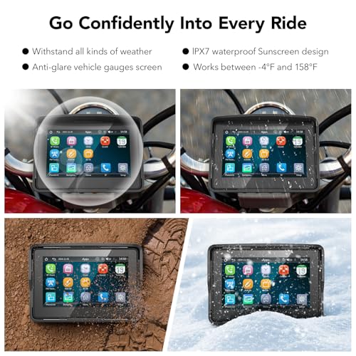 5" IP67 Waterproof Motorcycle CarPlay Screen W784734