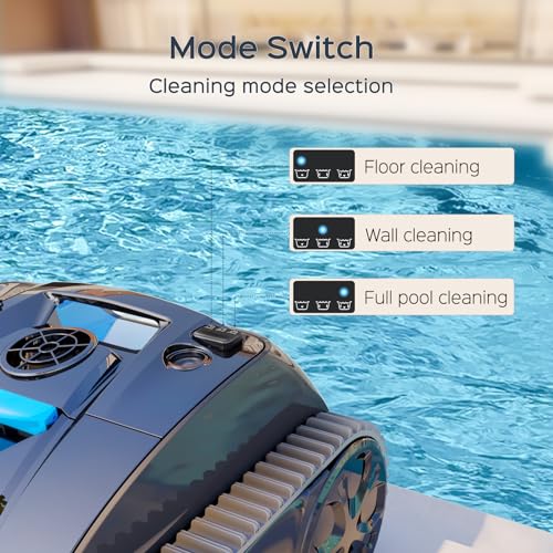 Robotic Pool Cleaner Vacuum with Wall Climbing, 65W Suction Power, 150 Mins Q321176