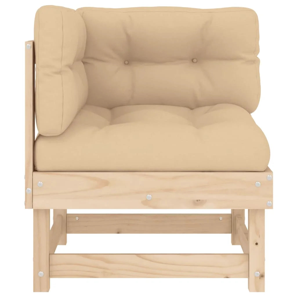 Solid Wood Pine Corner Sofas with Cushions U691