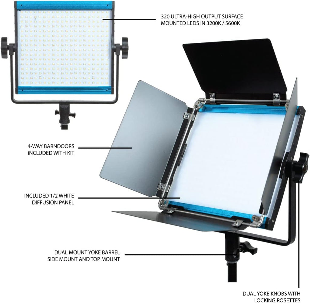 Bi-Color 3200K-5600K Dimmable LED Video Light A383375
