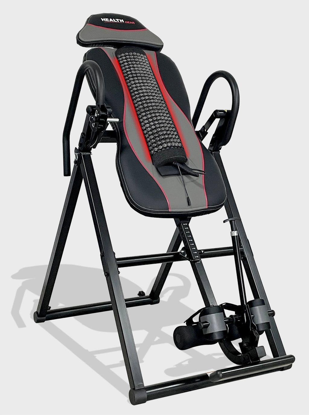 Black 300lb Weight Capacity Heat and Vibration Massage Inversion Table W60689