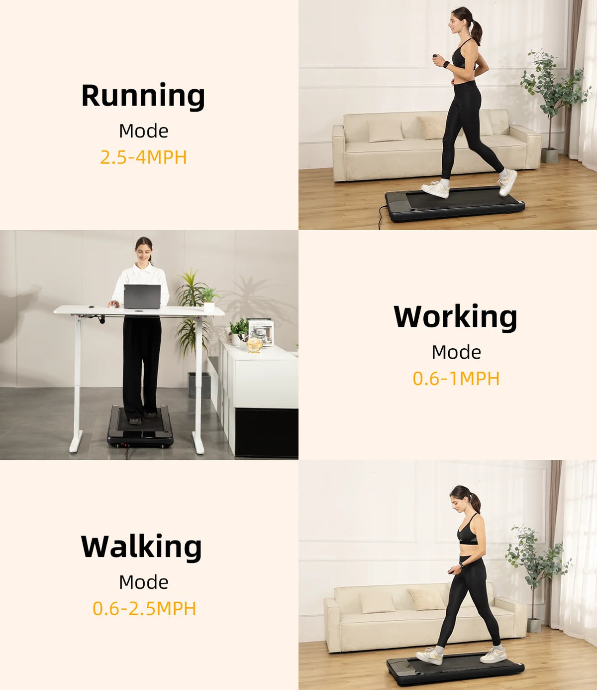 Under Desk Treadmill with Remote Control LED Display N2242