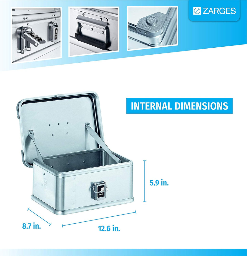 Aluminum Hard Protective Carrying Case, Stackable Storage, Dust and Water Resistant Z994779